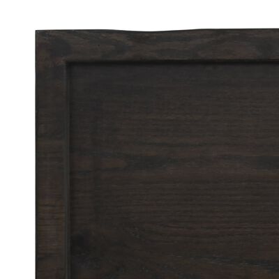 vidaXL Kupaonska radna ploča tamnosmeđa 60x60x(2-6) cm masivno drvo