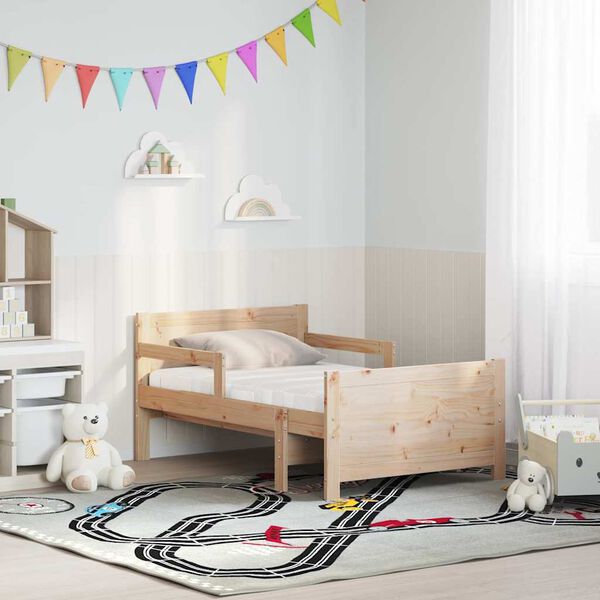 vidaXL Krevetna konstrukcija Smeđa 80 x 200 cm Čvrsto borovo drvo