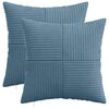 vidaXL Presvlaka za jastuk 2 pcs ALMELO Plava 40 x 40 cm Kord