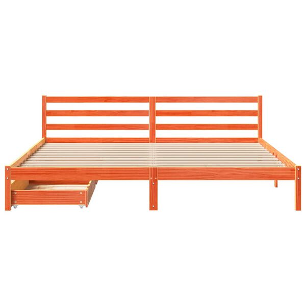 vidaXL Okvir kreveta bez madraca vo&scaron;tano smeđi 180x200 cm od borovine