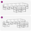 vidaXL Set vanjskih sofa s jastukom 8 pcs Prirodna i krem