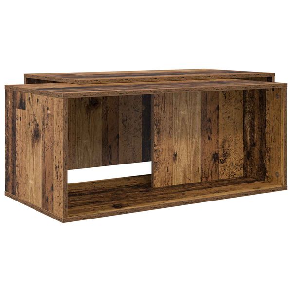 vidaXL Set stolića za kavu 2 pcs Staro drvo Konstruirano drvo