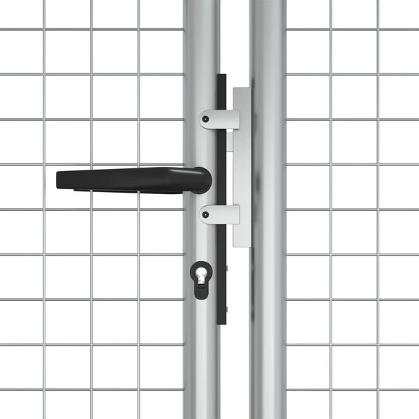 vidaXL Vrtna vrata od pocinčanog čelika 400x125 cm srebrne boje