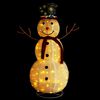 vidaXL Ukrasna božićna figura snjegovića LED luksuzna tkanina 120 cm