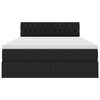 vidaXL Krevet s madracem i skladištem s madracem Crna 140 x 200 cm