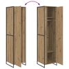vidaXL Ormar s pohranom 2 pcs Umjetnička hrastovina 50 x 50 x 200 cm