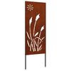 vidaXL Privatnost u vrtu Rezbarija Rđa 50 x 140 cm Otporni čelik