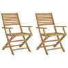 vidaXL Sklopive vrtne stolice 2 kom 54,5x61,5x86,5 cm od drva bagrema