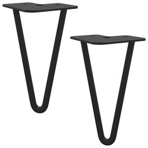 vidaXL Noga namje&scaron;taja 2 pcs Crna 54.1 x 54.1 x 100 mm Željezo