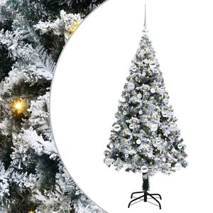 vidaXL Umjetno božićno drvce Bijelo 150 cm PVC i Čelik i Plastika