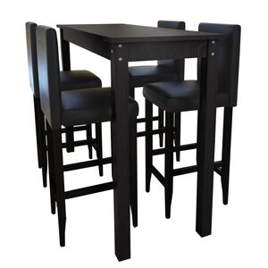 Barski Stol s 4 Barske Stolice Crne