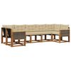 vidaXL Set vanjskih sofa s jastukom 7 pcs Prirodna i bež