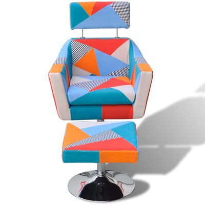 vidaXL TV Fotelja s patchwork dizajnom od tkanine