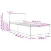 vidaXL Krevetna konstrukcija Crna 100 x 200 cm Konstruirano drvo