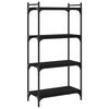 vidaXL Regal za knjige s 4 razine crni 60x30x120 cm konstruirano drvo