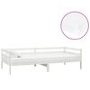 vidaXL Dnevni ležaj s madracem 90 x 200 cm bijeli od masivne borovine