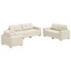 vidaXL Sofa 3 pcs Bež 221 x 80 x 80 cm Platnasta tkanina