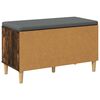 vidaXL Klupa za hodnik s jastukom Dimljeni hrast 80 x 38 x 46 cm