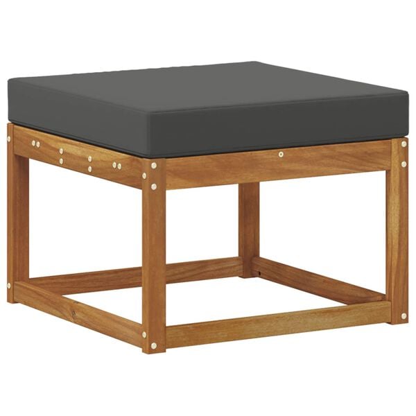 vidaXL Set vanjskih sofa 5 pcs Prirodna i antracit Čvrsto drvo akacije