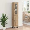 vidaXL Highboard Umjetnički hrast 34,5 x 34 x 180 cm Konstruirano drvo