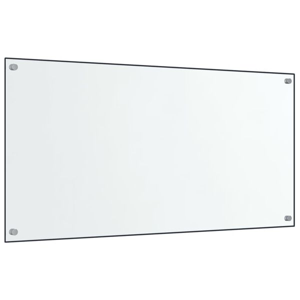 vidaXL Kuhinjske zaštite od prskanja 2 kom prozirne 80x60 cm staklene