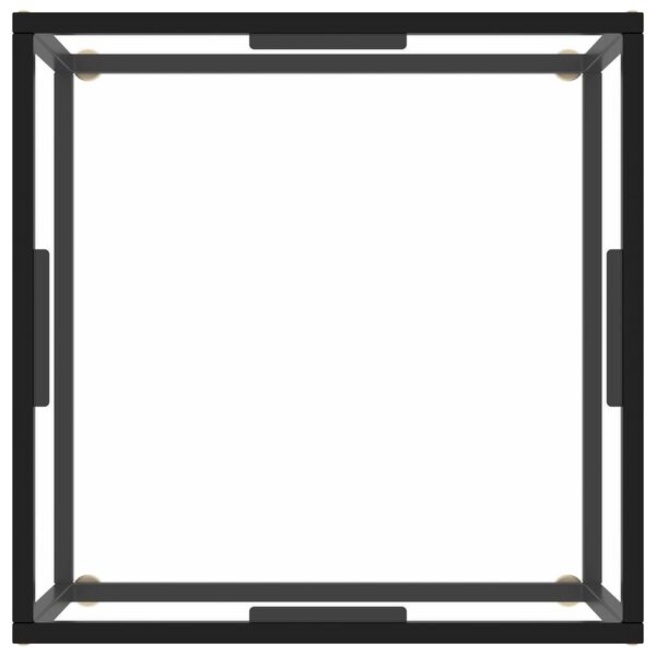 vidaXL Stolić za kavu crni s kaljenim staklom 60 x 60 x 35 cm