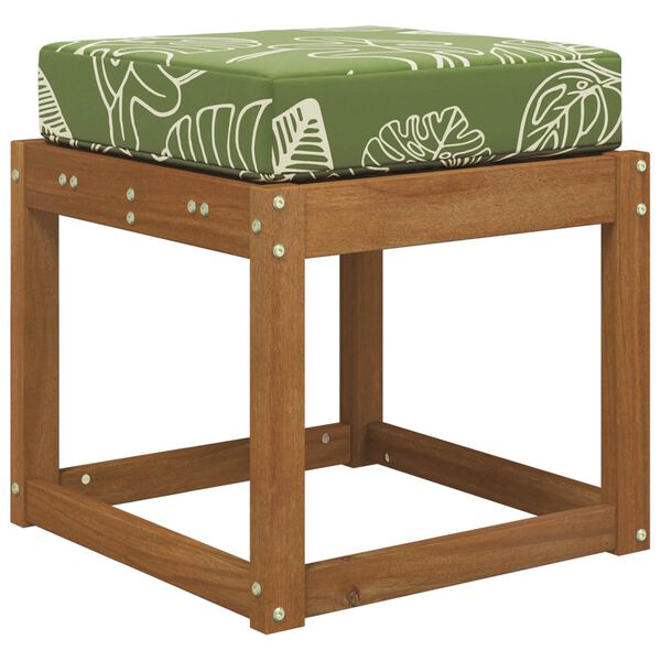 vidaXL Jastučić za sjedenje na otvorenom Zeleni Listovi 40 x 40 x 8 cm