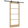 vidaXL Klizna vrata ORKDAL Prirodna i crna 93 x 202 cm
