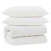 vidaXL Duvet s jastucima s jastukom 3 kom. Bijela Mikrovlakna