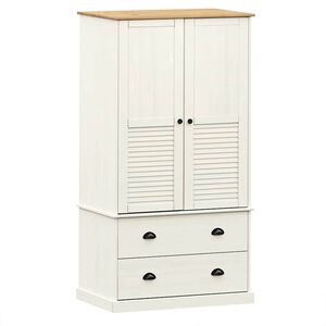 vidaXL Ormar VIGO bijeli 90 x 55 x 170 cm od masivne borovine
