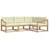 vidaXL Set vanjskih sofa s jastukom 3 pcs Bijela i krem Poliester