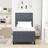 vidaXL LED Box Spring Krevet s madracem Tamno siva 90 x 190 cm tkanina