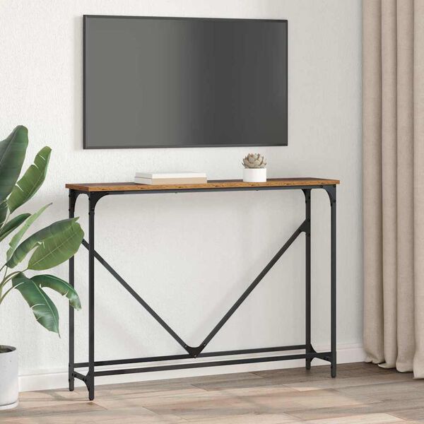 vidaXL Konzolna stolica Staro drvo 102 x 23 x 75 cm Konstruirano drvo