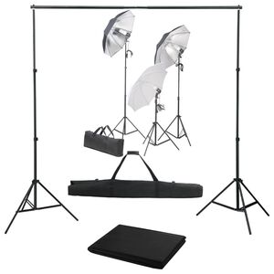 vidaXL Komplet za fotografski studio sa setom svjetiljki i pozadinom