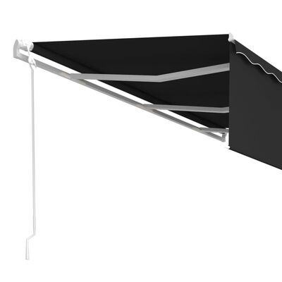 vidaXL Automatska tenda na uvlačenje s roletom 6 x 3 m antracit
