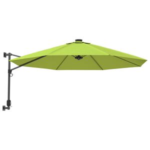 vidaXL Zidni suncobran svjetlozeleni 290 cm