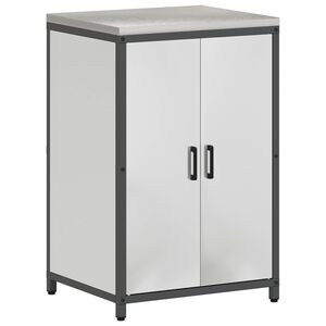 vidaXL Ormar za kuhinjsko skladi&scaron;tenje HATTEM Srebrna 60 x 50 x 92 cm