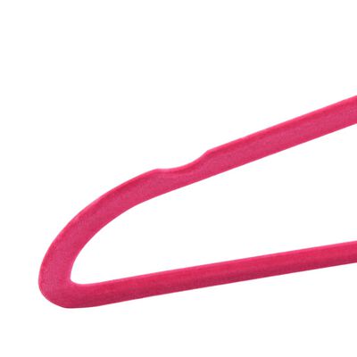 vidaXL 50-dijelni set vješalica protuklizni ružičasti baršunasti