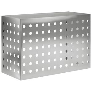 vidaXL Pokrov za klima uređaj Srebrna 90 x 40 x 60 cm Pocinčani čelik