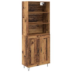 vidaXL Highboard 2 pcs Staro drvo Konstruirano drvo
