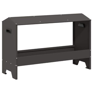 vidaXL Hranilica za kokoške Crna 81 x 32 x 53,5 cm