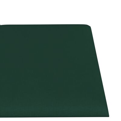 vidaXL Zidne ploče od tkanine 12 kom tamnozelene 30 x 15 cm 0,54 m²