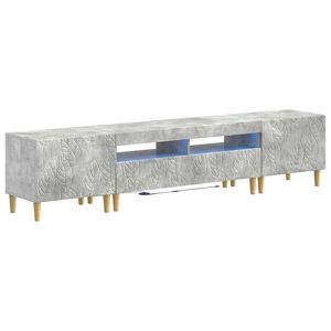 vidaXL 3-dijelni LED TV kabinet DELFT Betonska siva Konstruirano drvo