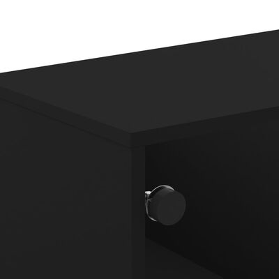 vidaXL TV ormarić sa staklenim vratima crni 102 x 37 x 50 cm