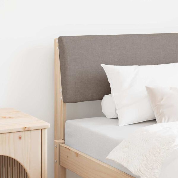 vidaXL Tapecirani uzglavlje Sivo-smeđa 80 cm Čvrsto borovo drvo