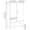 vidaXL Highboard Crni hrast 70 x 31 x 115 cm Konstruirano drvo