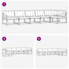 vidaXL Set vanjskih sofa s jastukom 6 pcs Prirodna i svijetlo siva