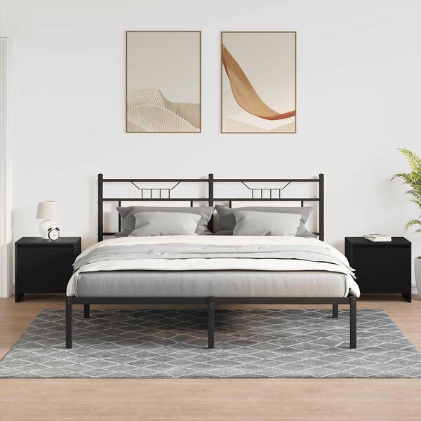 vidaXL Noćni ormarići 2 kom crni 45 x 34 x 44,5 cm konstruirano drvo