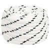 vidaXL Pleteni brodski konop bijeli 16 mm x 25 m poliesterski