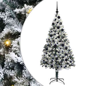 vidaXL Umjetno božićno drvce Bijelo 180 cm PVC i Čelik i Plastika